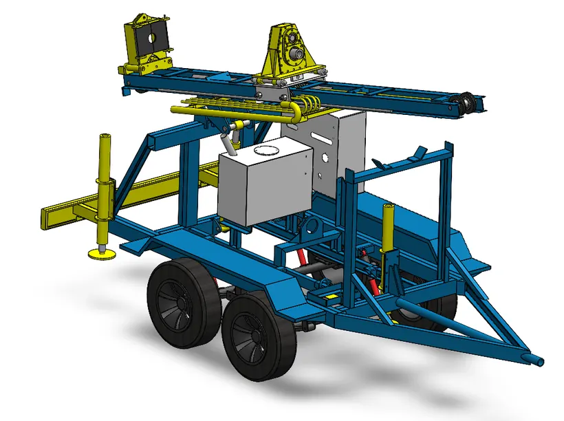 Projeto de máquina feito em software 3D